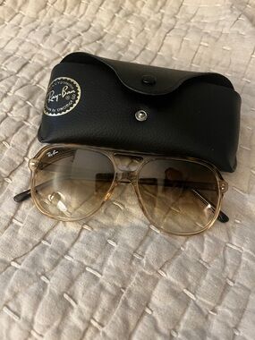 Ray-Ban Women’s Transparent Brown Gradient Aviator Sunglasses
